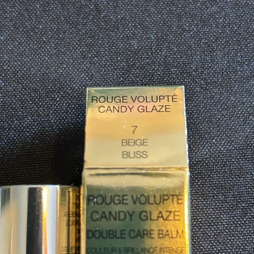 Yves Saint Laurent  7 Beige Bliss Rouge Volupté Candy Glaze Lip Gloss Stick